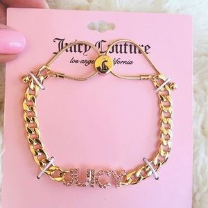 💕✨️JUICY COUTURE PINK JUICY PAVÉ STONE BRACELET✨️💕
